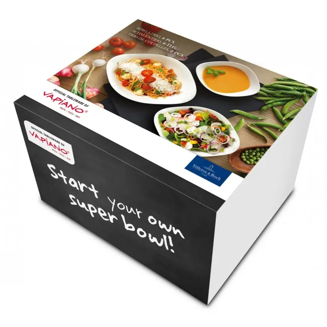 Komplet 6 talerzy Vapiano (2x do sałatek, makaronu i zupy)