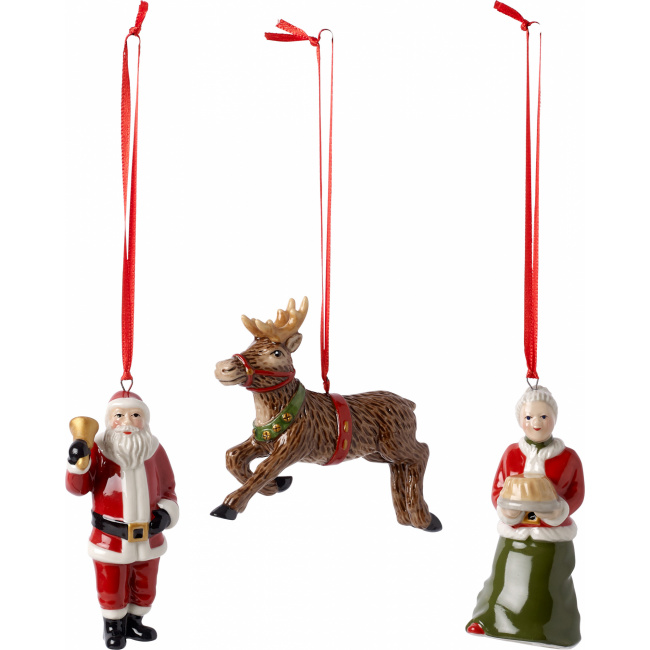Set of 3 Nostalgic Ornaments 8cm Santa’s Helpers - 1