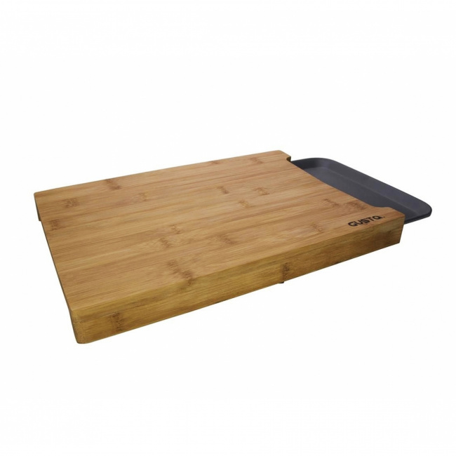 Bamboo Cutting Board with Tray 38x26cm - 1