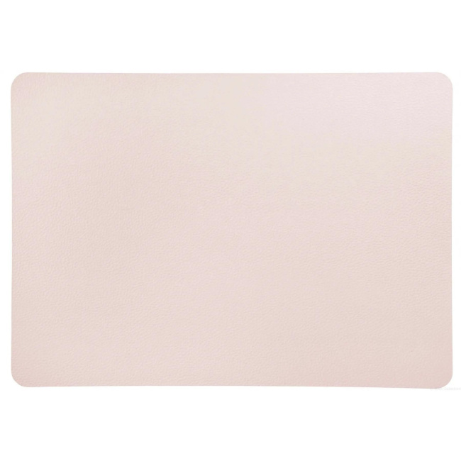 Leather Optic Placemat 46x33cm Powder Pink Faux Leather