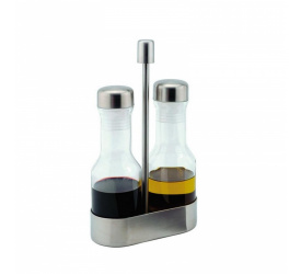 Komplet butelek do oliwy i octu na stojaku