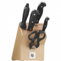 Set of 3 Knives in Spitzenklasse Plus Block + Sharpener + Scissors - 5
