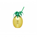 Pineapple Glass with Straw 550ml - 1