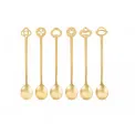 Set of 6 Oriental Party Gold Teaspoons - 1