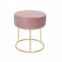 Pink Pouf with Gold Base 35cm - 1