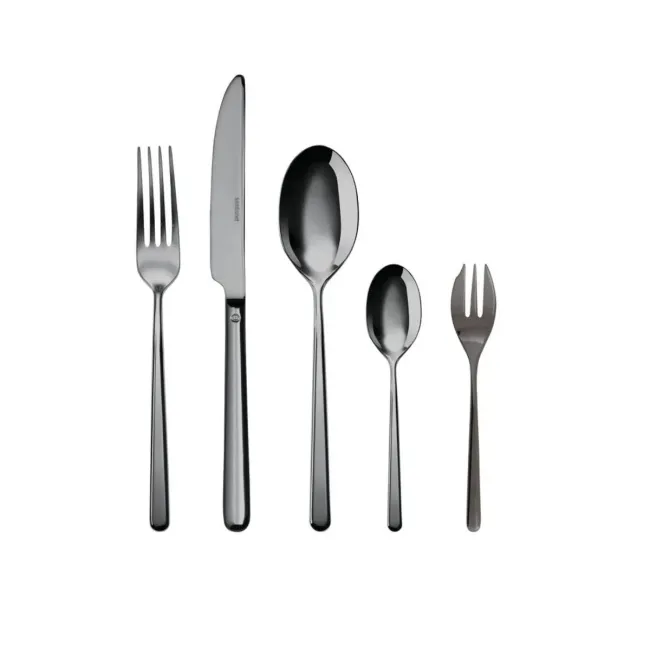 Zestaw sztućców Linear PVD 30 elementów (6 osób) Black