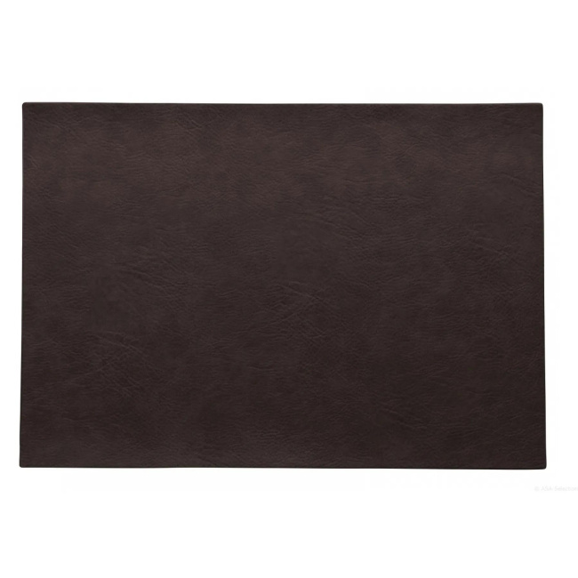 Vegan Leather Placemat 46x33cm in Black Coffee