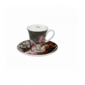 Still Life with Roses 100ml Espresso Cup with Saucer - 1