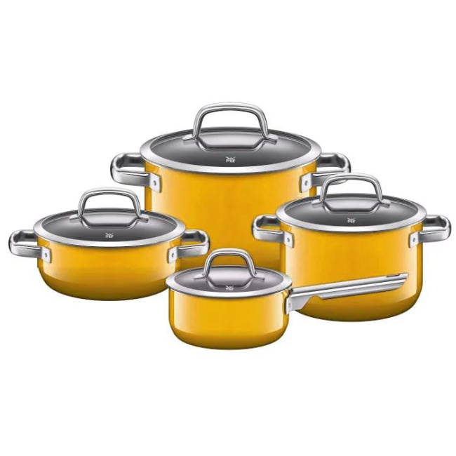 Fusiontec Mineral 8-Piece Yellow Cookware Set