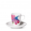 Artesano Flower Art 100ml espresso cup with saucer