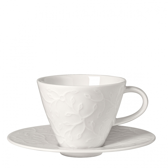Caffe Club Floral Touch 220ml coffee cup with saucer - 1