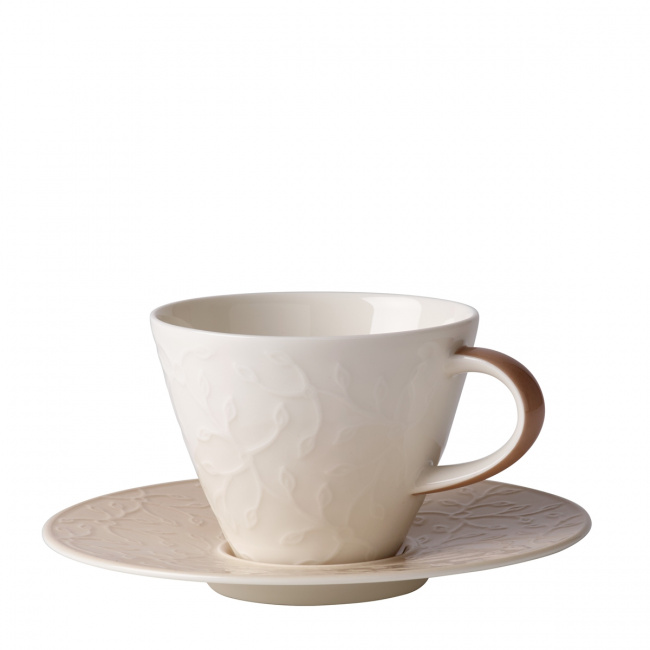 Caffe Club Floral Touch of Hazel 220ml coffee cup with saucer - 1