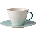 Caffe Club Floral Touch of Ivy 220ml coffee cup with saucer - 1