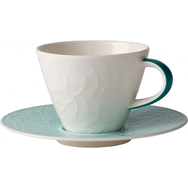 Caffe Club Floral Touch of Ivy 220ml coffee cup with saucer - 1