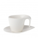 Flow 380ml breakfast cup with saucer - 1
