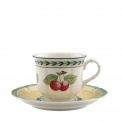 French Garden 200ml coffee cup with saucer - 1