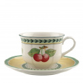 French Garden 350ml breakfast cup with saucer - 1