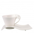 NewWave Caffe 400ml breakfast cup with saucer - 1