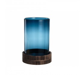Lampion Terra z podstawą 34cm niebieski