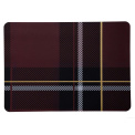 Red Checkered Leather Optic Placemat 46x33cm
