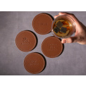 Set of 4 Earlstree & Co Faux Leather Coasters - 2