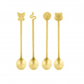 Set of 4 Party Fashion Gold Teaspoons