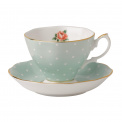 Polka Rose Cup with Saucer 180ml - 1
