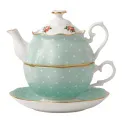 Dzbanek z filiżanką Tea for one Polka Rose - 1