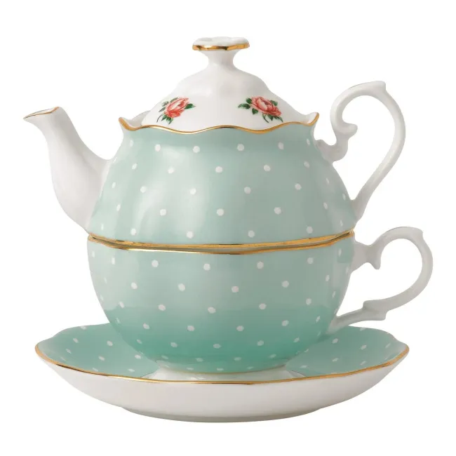 Dzbanek z filiżanką Tea for one Polka Rose