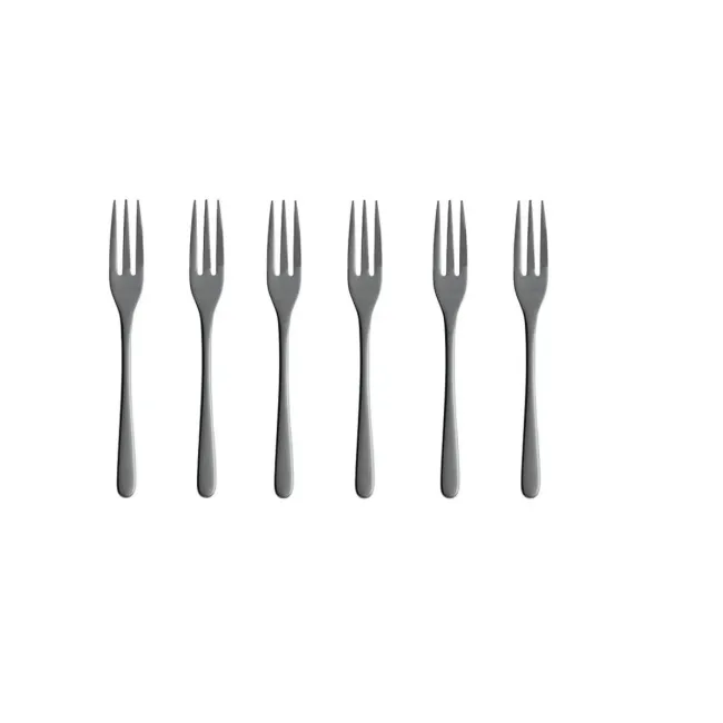 Taste PVD Black Set of 6 Dessert Forks - 1