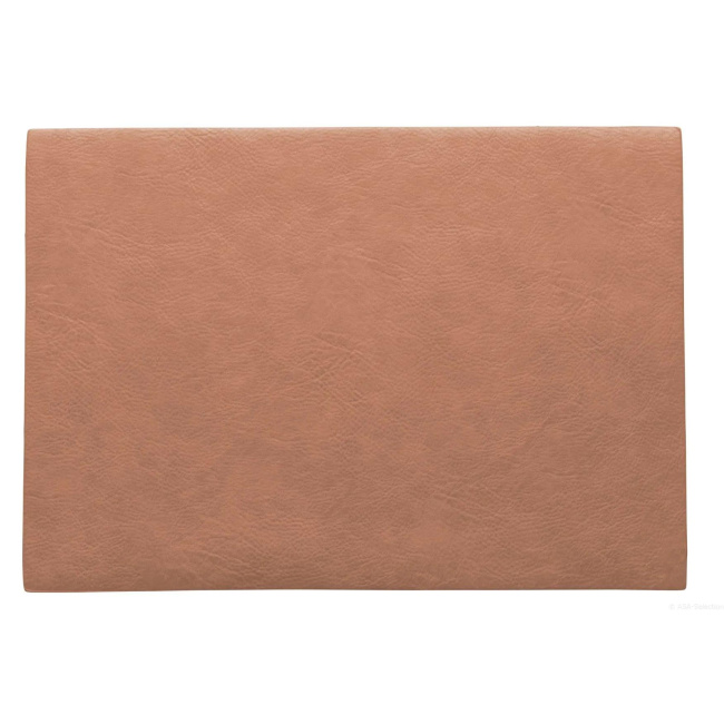 Vegan Leather Placemat 46x33cm Coral