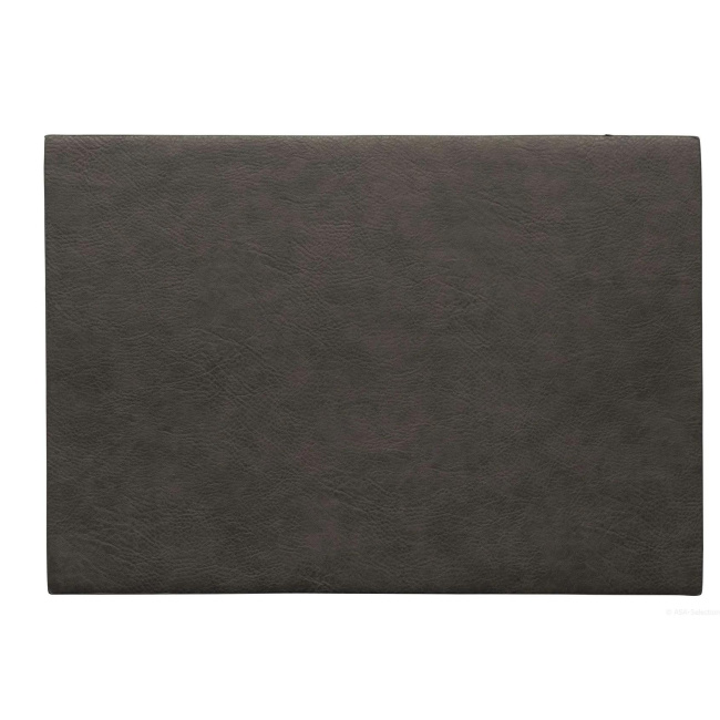 Placemat Vegan Leather 46x33cm Dark Grey