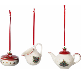 Komplet 3 zawieszek Toy's Delight Decoration 6cm serwis kawowy