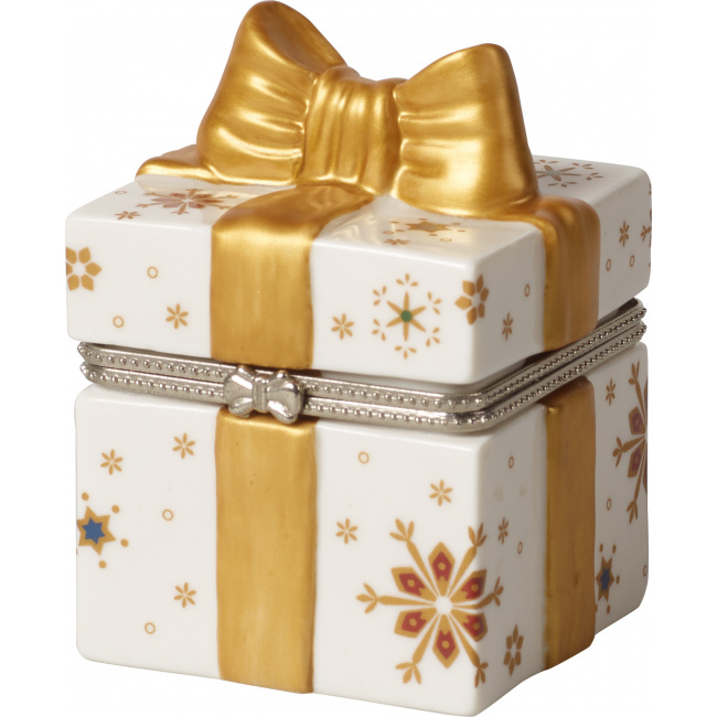 Decorative Box Trinket Christmas Toys 9cm Gold Gift - 1