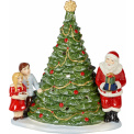 Lantern Santa Claus by the Christmas Tree Christmas Toys 23x20cm - 1
