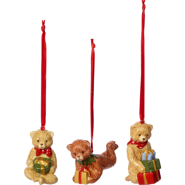 Set of 3 Nostalgic Ornaments Teddy Bears