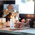 Santa Claus Sleigh Candleholder Winter Bakery Decoration 23x10cm - 3