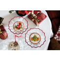 Glass Dish Santa Claus on the Roof Christmas Glass Accessories 25cm - 2