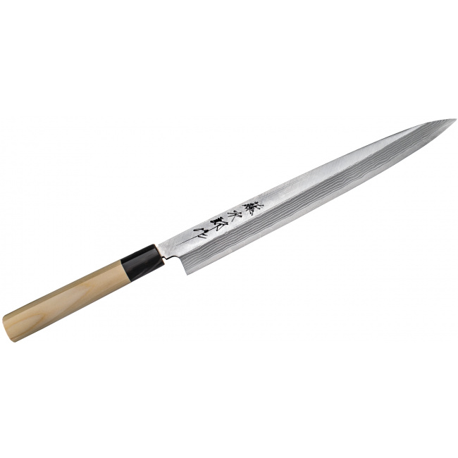 Nóż Tojiro Aogami Damascus 30cm Yanagi Sashimi praworęczny