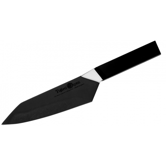 Nóż Tojiro Origami Black 16,5cm Santoku polerowany