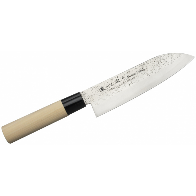 Satake Nashiji Natural 17cm Santoku Knife