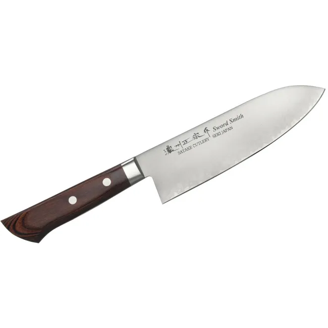 Nóż Satake Unique 17cm Santoku Mahogany