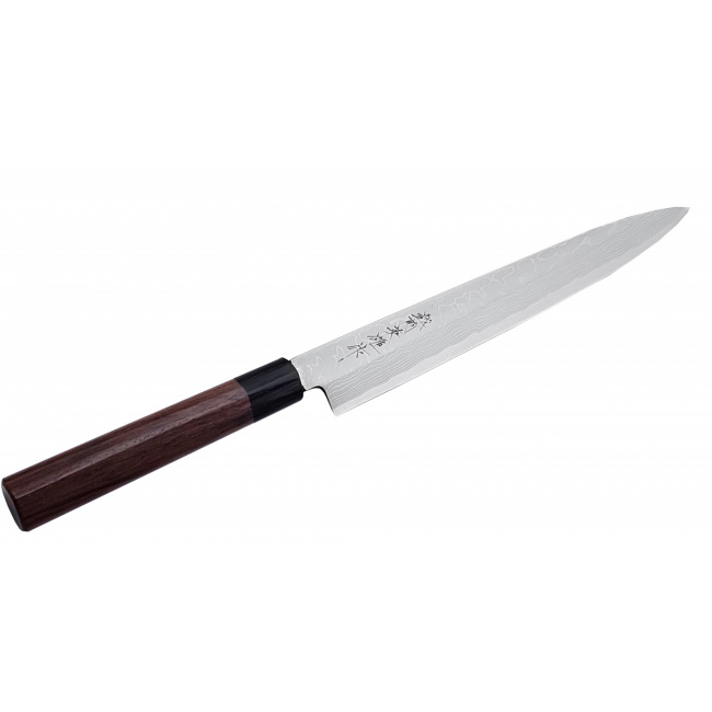 Nóż Shirogami Satin Damascus 27cm Yanagi