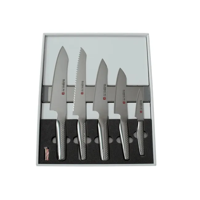 Zestaw 5 noży Global NI + listwa magnetyczna - 1