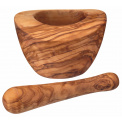 Olive Wood World of Flavours Mortar 15x13cm - 1