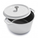 Garnek żeliwny Cocotte 24cm 4,8l biały - 1