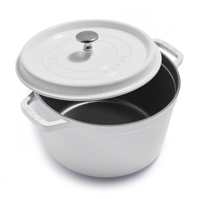 Garnek żeliwny Cocotte 24cm 4,8l biały - 1