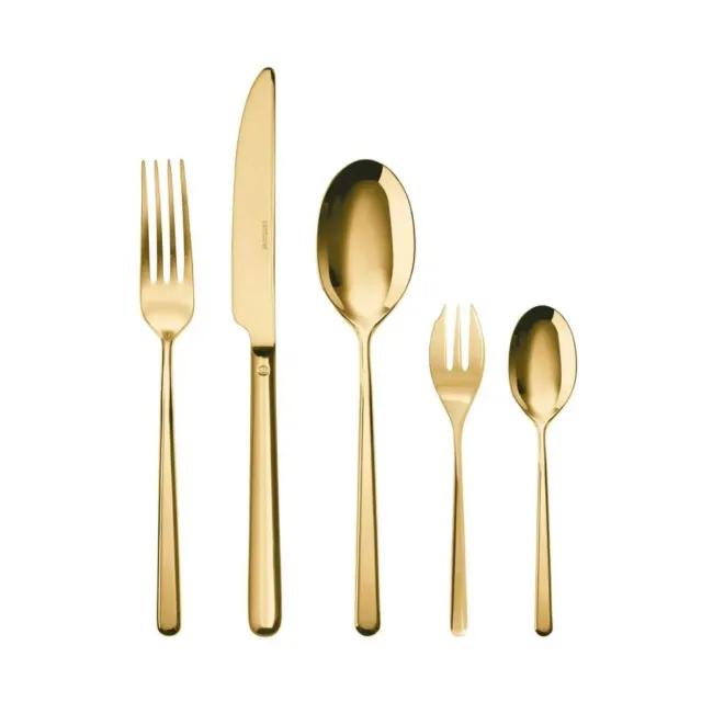 Zestaw sztućców Linear PVD 30 elementów (6 osób) Gold