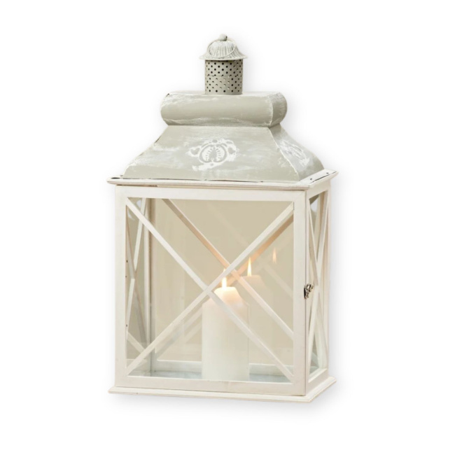 Latarnia Brighton biała 70x26x37cm - 1