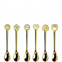 Set of 6 Lucky Gold Espresso Spoons - 1